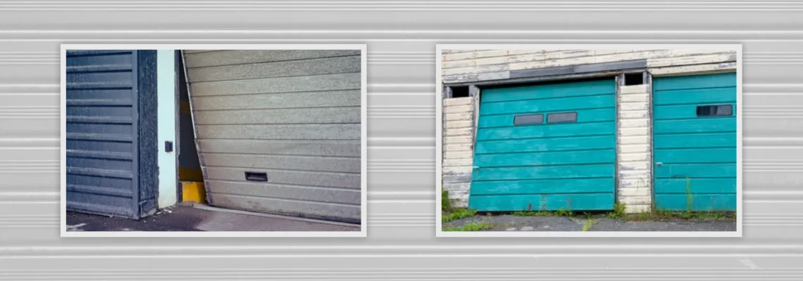 Crooked Aluminum Garage Door Repair in Miami Gardens, Florida