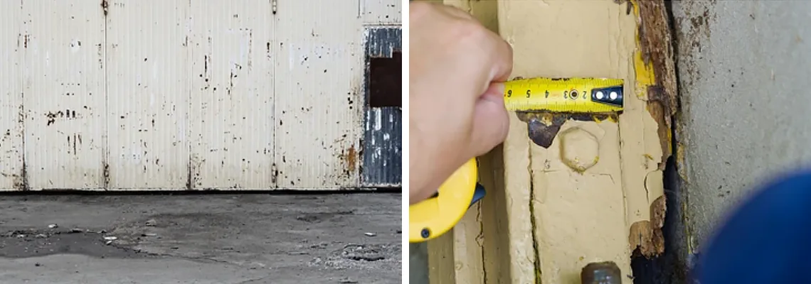 Lift Master Rusty Garage Doors in Miami Gardens, Florida